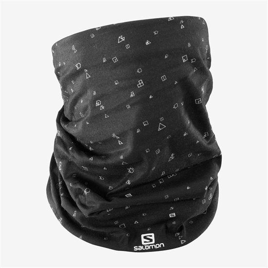 Black Men's Salomon NECK&HEAD LIGHT GAITER Headwear | 602-LCYHWO