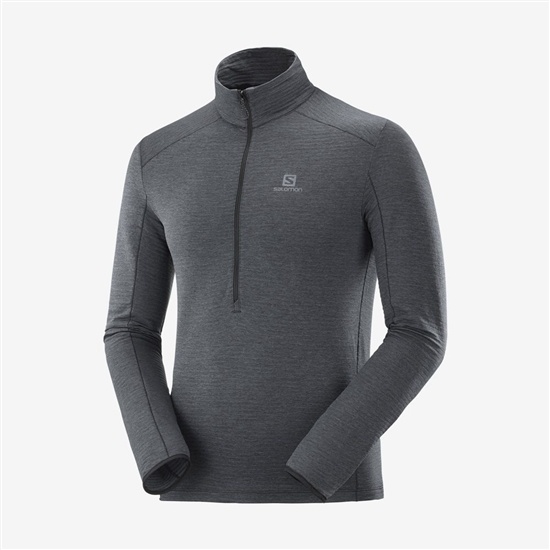 Black Men's Salomon OUTLINE Midlayers | 420-FKVCHG