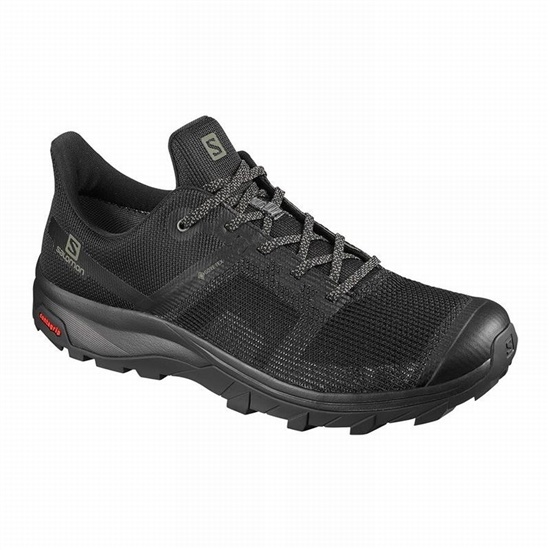 Black Men's Salomon OUTLINE PRISM GORE-TEX Hiking Shoes | 130-QLTHBY