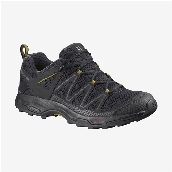 Black Men's Salomon PATHFINDER Hiking Shoes | 137-YWINQT