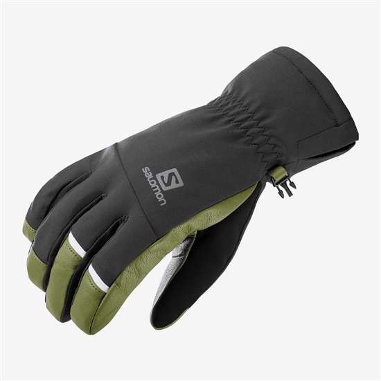 Black Men's Salomon PROPELLER DRY M Gloves | 964-SMWVAQ