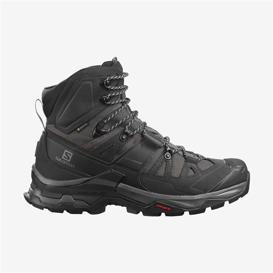 Black Men's Salomon QUEST 4 GORE-TEX Hiking Boots | 825-QPHRZW