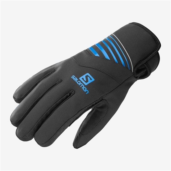 Black Men's Salomon RS WARM U Gloves | 187-DRNCYO