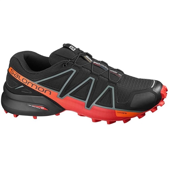 Black Men's Salomon SPEEDCROSS 4 Running Shoes | 697-YUZXGE