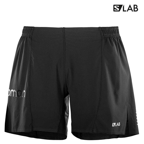 Black Men's Salomon S/LAB 6 M Shorts | 746-DNIAYP