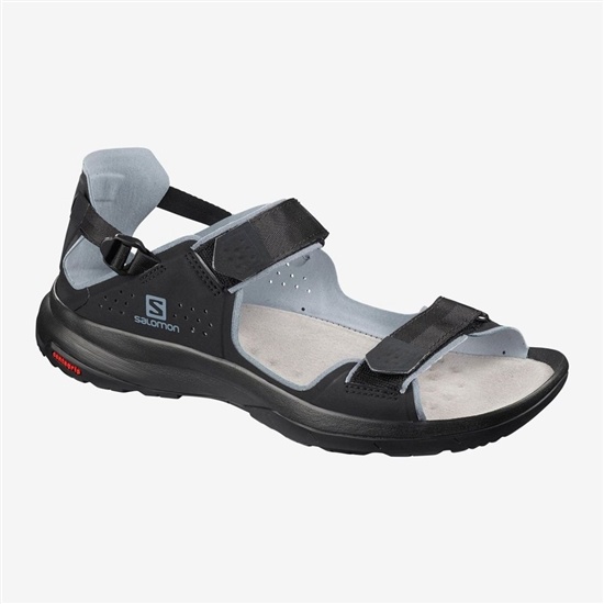 Black Men's Salomon TECH FEEL Sandals | 984-WCTRPZ