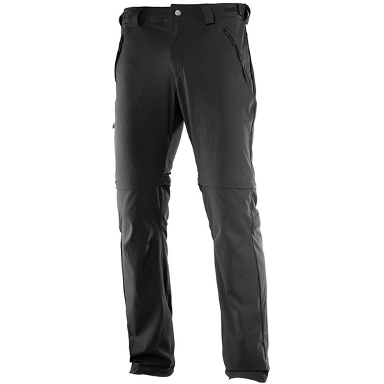 Black Men's Salomon WAYFARER STRAIGHT ZIP M Pants | 612-CQZHMI