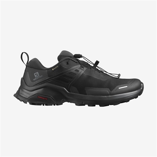 Black Men's Salomon X RAISE GORE-TEX Hiking Shoes | 619-LQUDNA