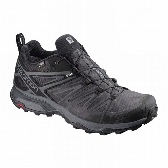 Black Men's Salomon X ULTRA 3 GORE-TEX Hiking Shoes | 431-UYKCMJ