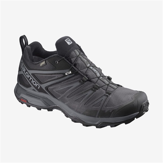 Black Men's Salomon X ULTRA 3 GORE-TEX Hiking Shoes | 813-IBKYRL