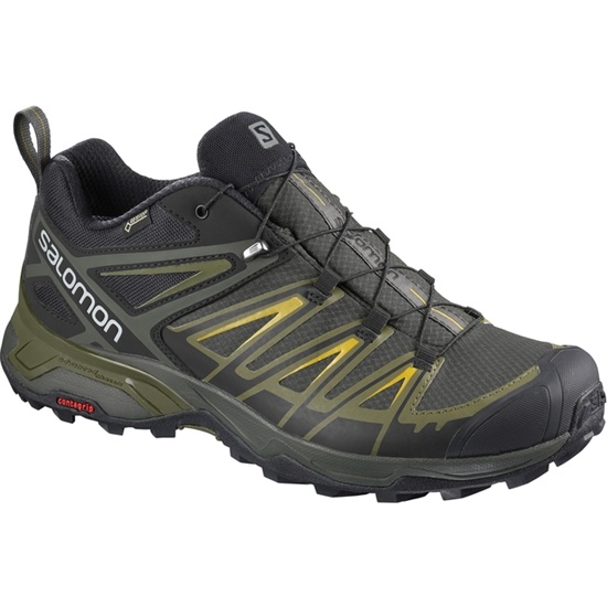 Black Men's Salomon X ULTRA 3 GTX Hiking Shoes | 830-MXPHZQ