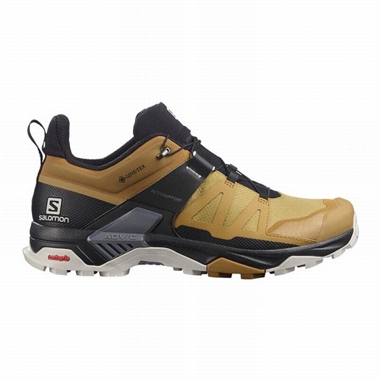 Black Men's Salomon X ULTRA 4 GORE-TEX Hiking Shoes | 654-LACKFN