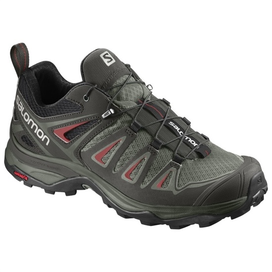 Black / Olive Women's Salomon X ULTRA 3 W Hiking Shoes | 674-ELXQKT