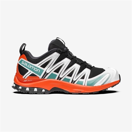 Black / Red Orange Men's Salomon XA PRO 3D Sneakers | 574-SLPDVQ