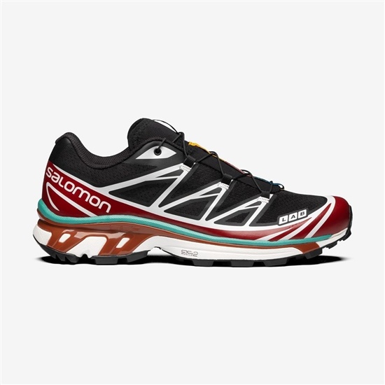 Black / Red Orange Men's Salomon XT-6 Sneakers | 598-KEVSWA