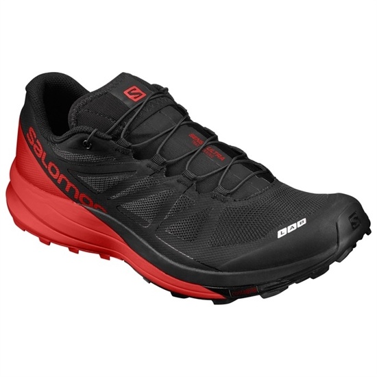 Black / Red Women's Salomon S/LAB SENSE ULTRA Trail Running Shoes | 462-JBFUCS