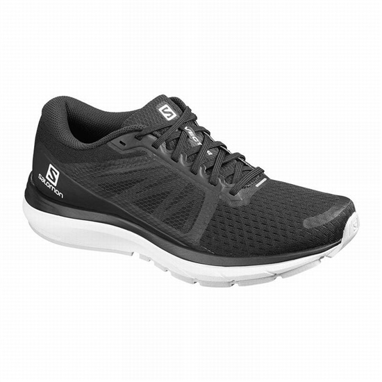 Black / White Men's Salomon VECTUR Running Shoes | 120-UXASCH