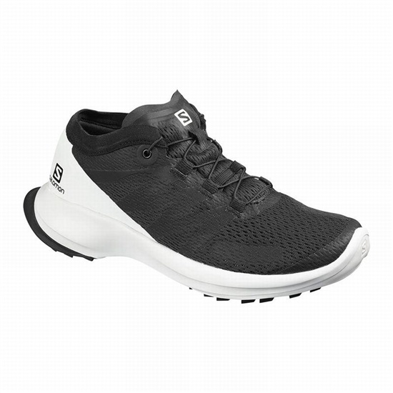 Black / White Women's Salomon SENSE FLOW W Trail Running Shoes | 614-HQXNRK