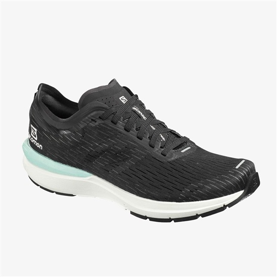 Black / White Women's Salomon SONIC 3 ACCELERATE Trail Running Shoes | 730-UVYBHT