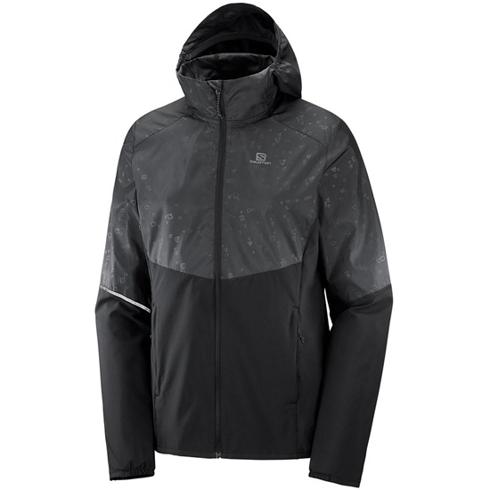 Black Women's Salomon AGILE FZ HOODIE W Jackets | 351-HIPTUR