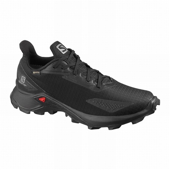 Black Women's Salomon ALPHACROSS BLAST GTX W Trail Running Shoes | 601-YLBKOS