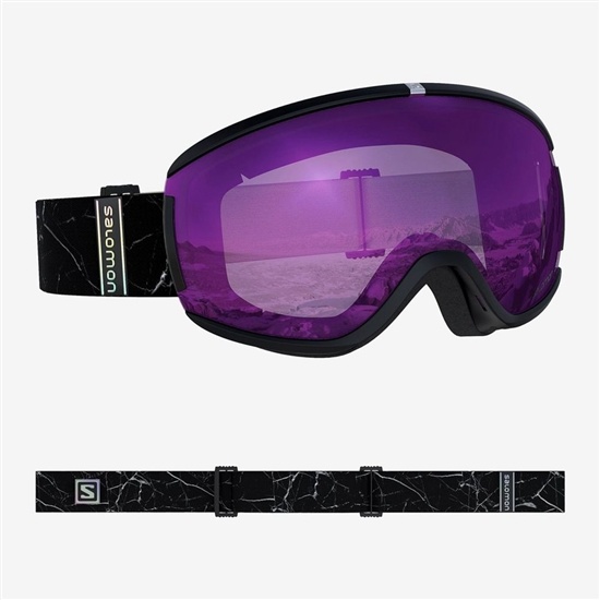 Black Women's Salomon IVY MARBLE Goggles | 781-EMOCWY