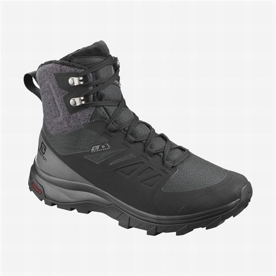 Black Women's Salomon OUTBLAST TS CSWP W Winter Boots | 765-PGFLDM