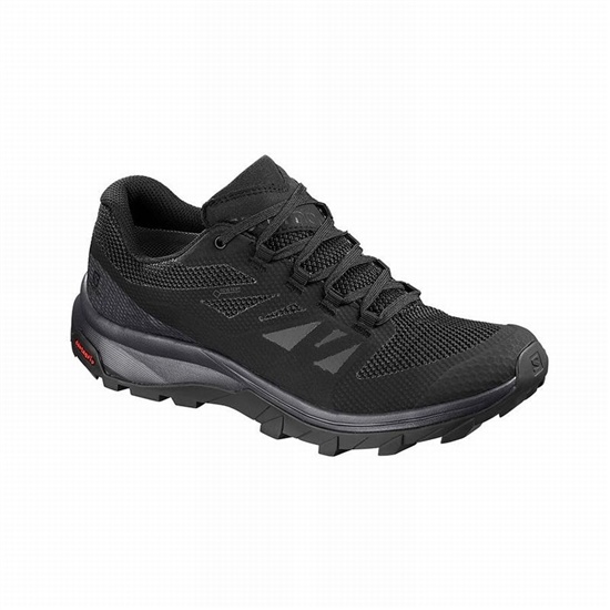 Black Women's Salomon OUTLINE GORE-TEX Hiking Shoes | 401-IFTEXD