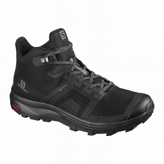 Black Women's Salomon OUTLINE PRISM MID GORE-TEX Hiking Shoes | 896-VHDALU