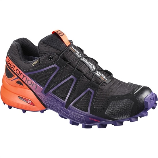 Black Women's Salomon SPEEDCROSS 4 GTX LTD W Trail Running Shoes | 407-SMKYVG