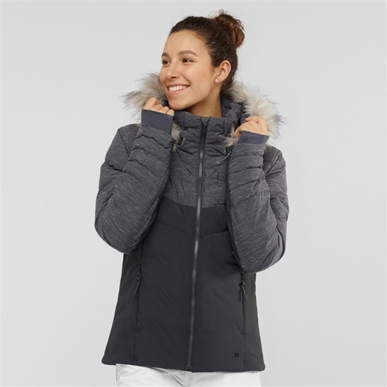 Black Women's Salomon WARM AMBITION W Ski Jackets | 638-DFUGHT