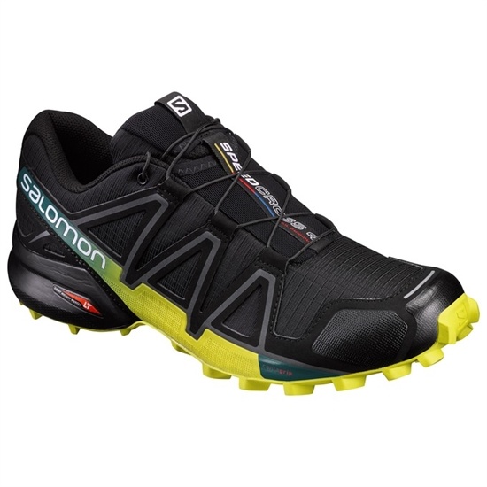 Black / Yellow Men's Salomon SPEEDCROSS 4 Trail Running Shoes | 245-WHLVIA