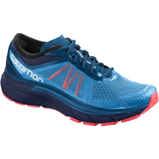 Blue / Deep Blue Men's Salomon SONIC RA MAX Running Shoes | 321-EHYRXC