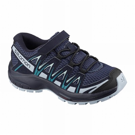 Blue Indigo / Blue Kids' Salomon XA PRO 3D K Hiking Shoes | 053-PSDNZJ