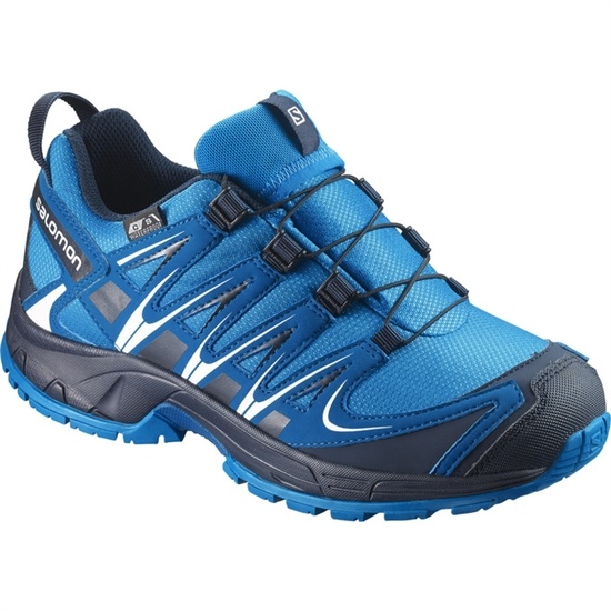 Blue Kids' Salomon XA PRO 3D CSWP K Trail Running Shoes | 736-FHUCJZ