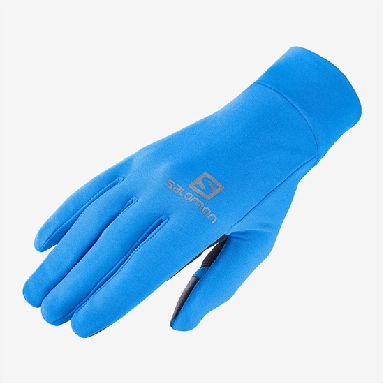 Blue Men's Salomon PULSE U Gloves | 473-DHILYN