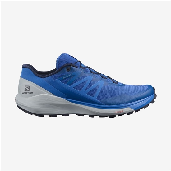 Blue Men's Salomon SENSE RIDE 4 Trail Running Shoes | 541-JYEODT