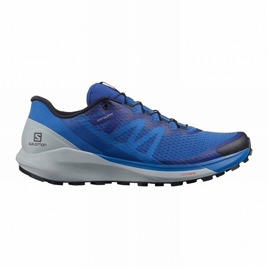 Blue Men's Salomon SENSE RIDE 4 Trail Running Shoes | 958-BZJHMR