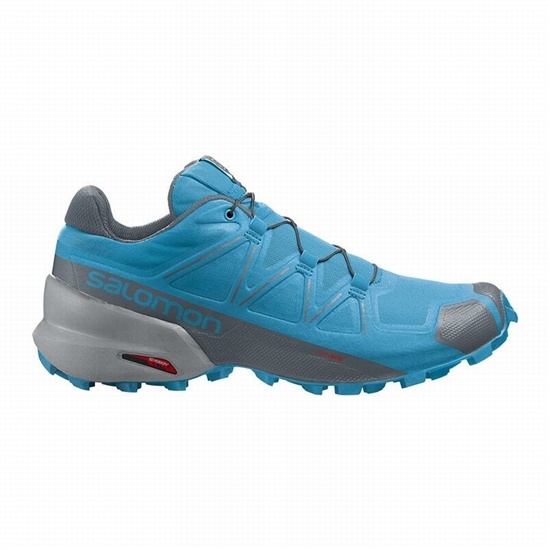 Blue Men's Salomon SPEEDCROSS 5 Trail Running Shoes | 680-KFVNAB