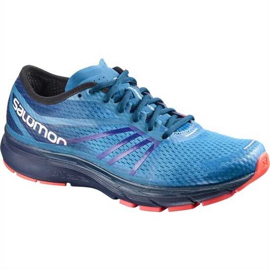 Blue / Navy Men's Salomon SONIC RA PRO Running Shoes | 156-TAMLBH