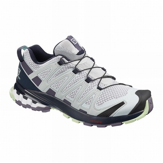 Blue / Purple Women's Salomon XA PRO 3D V8 Trail Running Shoes | 309-PCUTWL