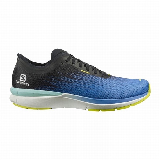 Blue / White Men's Salomon SONIC 4 ACCELERATE Running Shoes | 048-YMXVOI