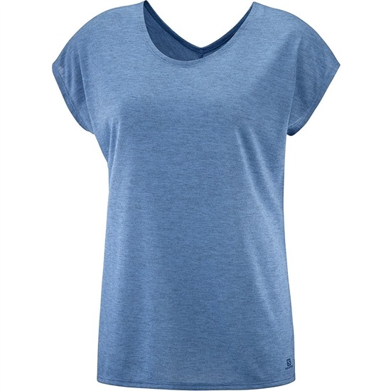 Blue Women's Salomon COMET SS W T Shirts | 502-YSOIFC