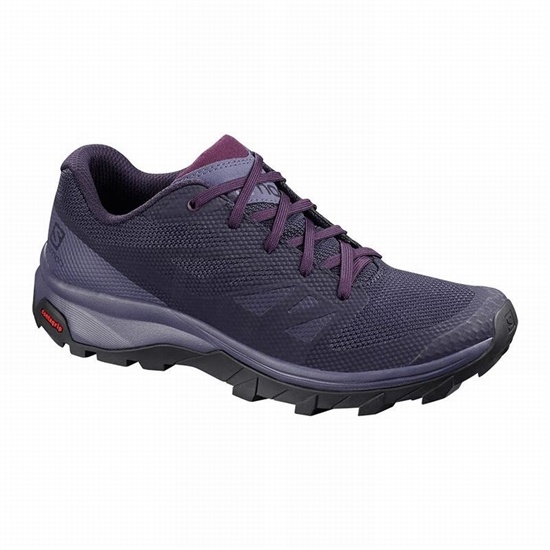 Blue Women's Salomon OUTLINE Hiking Shoes | 570-AORTIS