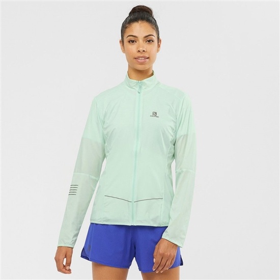 Blue Women's Salomon SENSE Jackets | 763-JCXFDL