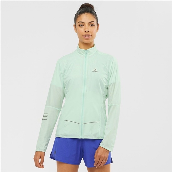 Blue Women's Salomon SENSE W Jackets | 167-AVMKRG