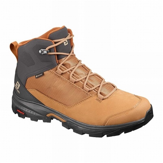 Brown Men's Salomon OUTWARD GORE-TEX Hiking Boots | 654-QDCLOF