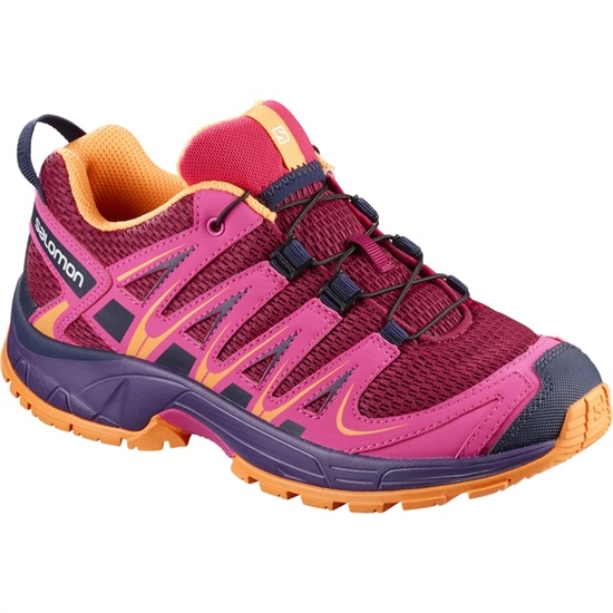 Burgundy Pink Kids' Salomon XA PRO 3D J Trail Running Shoes | 236-JPHLRI