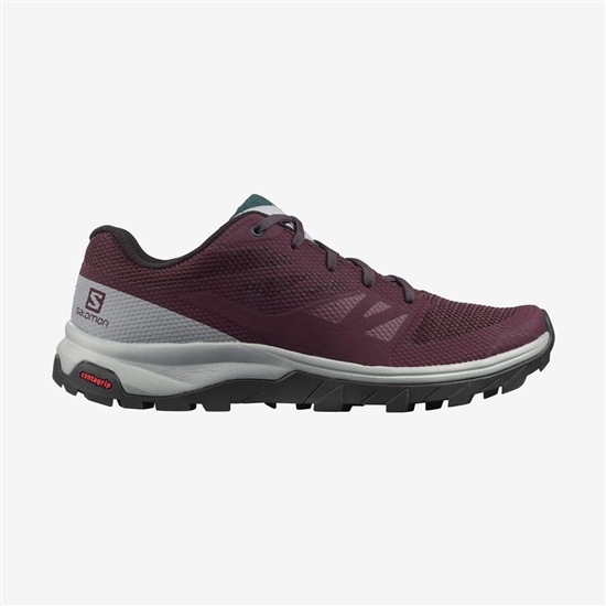 Burgundy Women's Salomon OUTLINE Hiking Shoes | 275-WZELTI