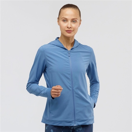 Copen Blue Women's Salomon COMET LIGHT HOODIE W Midlayers | 108-MSKXOF